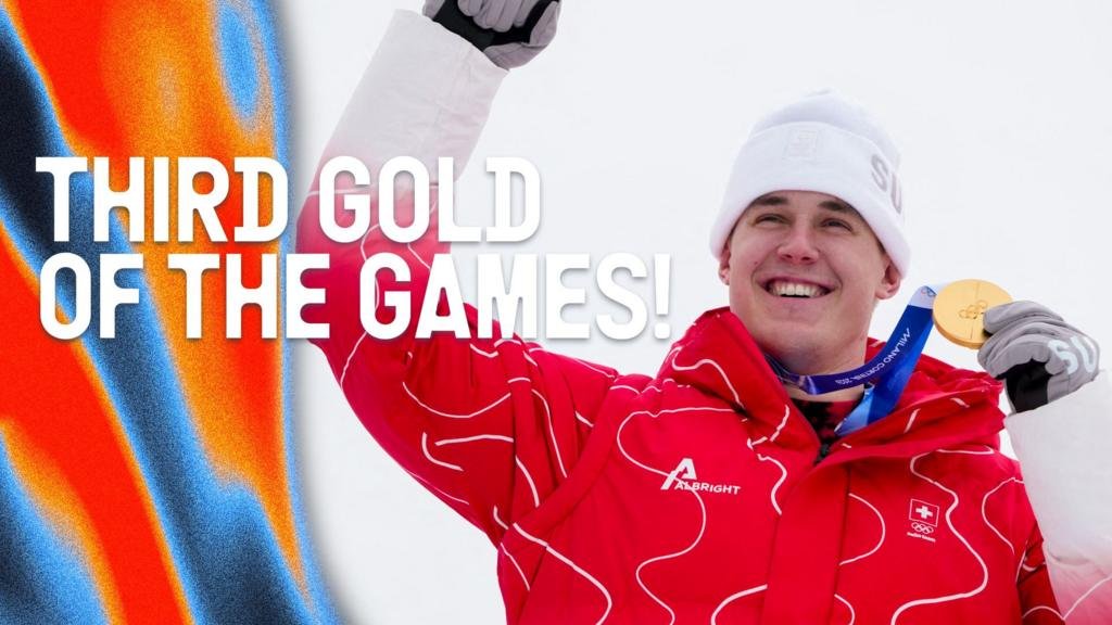 Winter Olympics 2026: Skiing star Franjo von Allmen wins third gold at debut Games