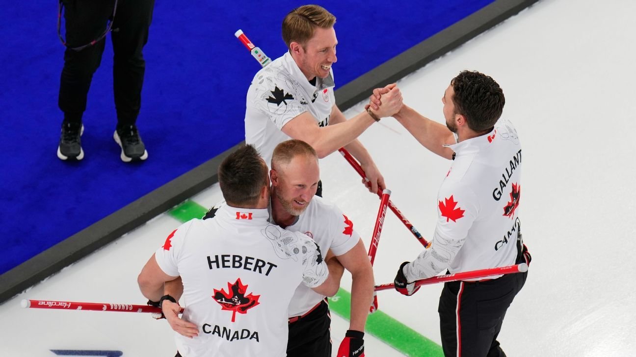 Canada reaches gold medal game vs. Britain in Olympic men’s curling