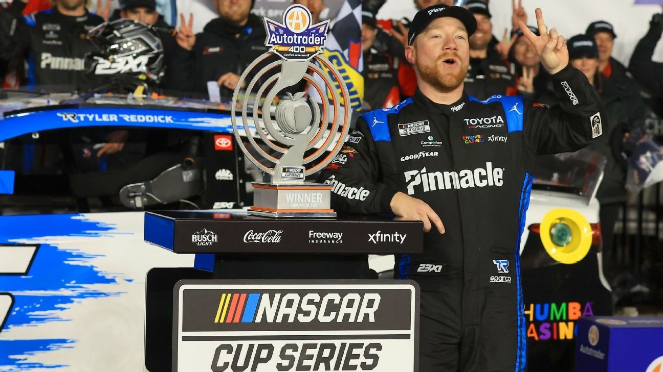 Tyler Reddick wins in 2OT, sweeps 1st 2 NASCAR Cup Series races