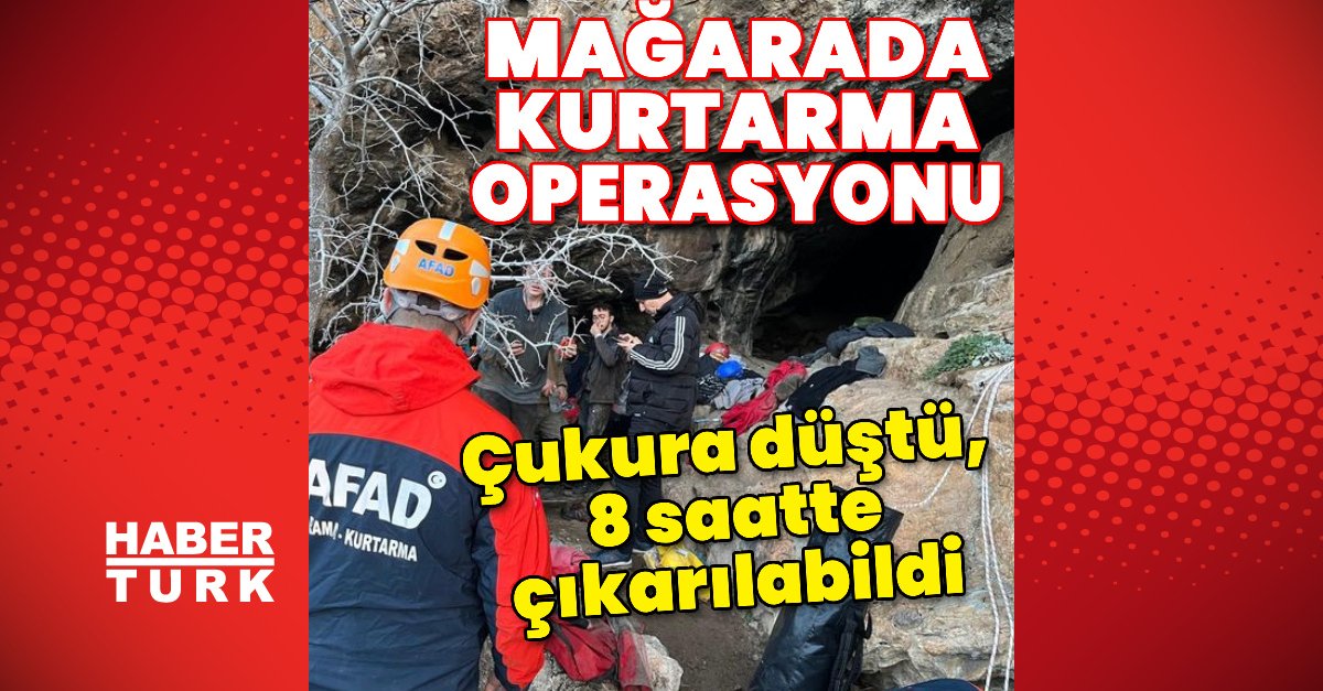 Araştırma için gitti, çukura düştü! Mağarada kurtarma operasyonu