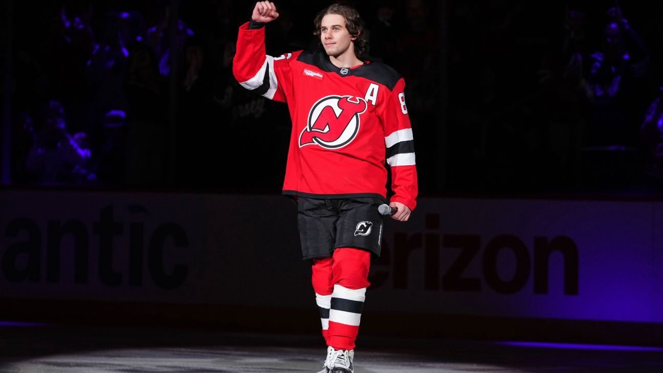 Devils honor Jack Hughes for golden Olympic goal
