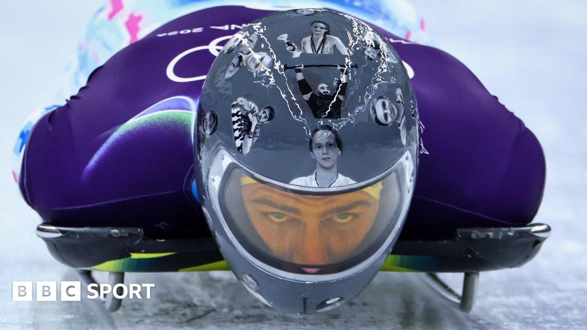 Vladyslav Heraskevych: Ukraine skeleton racer wears helmet despite IOC ban